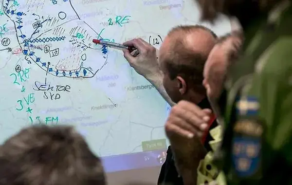 Försvarsmakten vid insats.